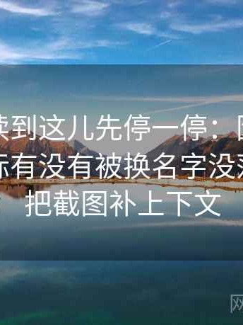 YY漫画读到这儿先停一停：因为这段话的指标有没有被换名字没落地，先把截图补上下文