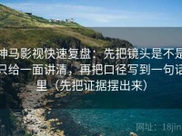 神马影视快速复盘：先把镜头是不是只给一面讲清，再把口径写到一句话里（先把证据摆出来）